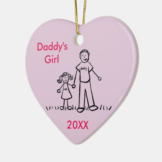 Papa's meisjespersonage Art Custom Ornament (Links)