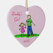 Papa's meisjespersonage Art Custom Ornament (Rechts)