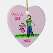 Papa's meisjespersonage Art Custom Ornament (Rechts)