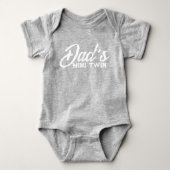 Papa's Mini Tweeling Cute Grijs Jongen & Meisje Romper (Voorkant)