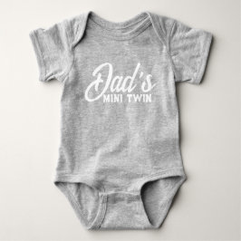 Papa's Mini Tweeling Cute Grijs Jongen & Meisje Romper