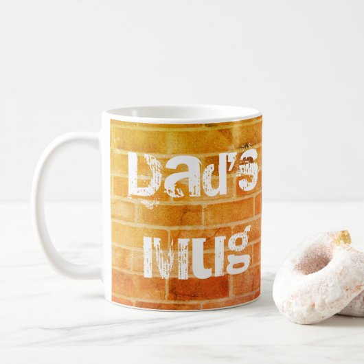 Papa's Mok, stenen ontwerp drink mok (Met donut)