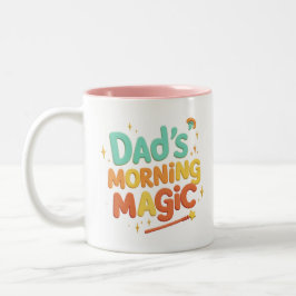 "Papa's Morning Magic" Tweekleurige Koffiemok