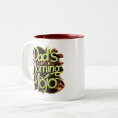 "Papa's Morning Mojo" Tweekleurige Koffiemok (Voorkant links)