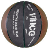 Papa's naam krijtbord Etsen gepersonaliseerd Basketbal (Verticaal)