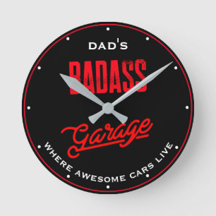 Papa's of een andere naam Slecht A Garage Red op B Ronde Klok