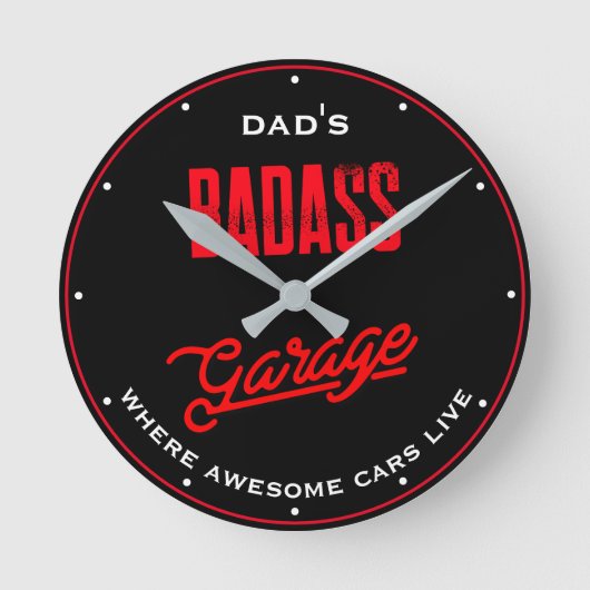 Papa's of een andere naam Slecht A Garage Red op B Ronde Klok (Voorkant)