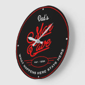 Papa's of Willekeurige Man Cave Retro Red en Sloga Grote Klok (Hoek)