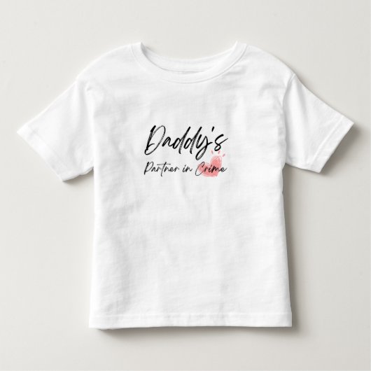 Papa's partner in misdaad peuter meisje T-shirt (Voorkant)