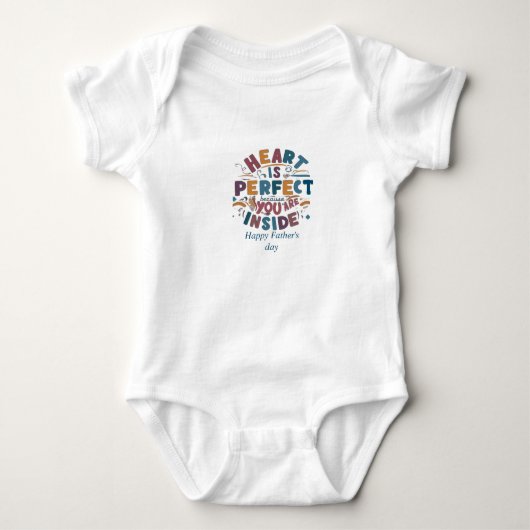 Papa's perfecte hartslag - Happy Vaderdag! Romper (Voorkant)