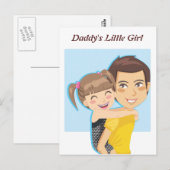 Papa's Piggyback rit Briefkaart (Voorkant / Achterkant)