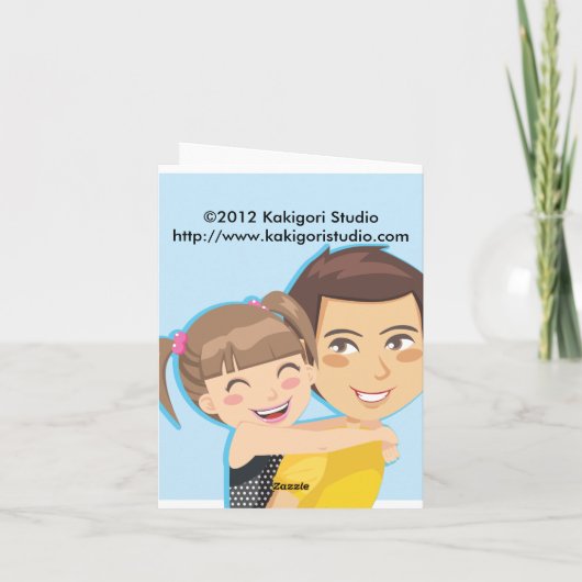 Papa's Piggyback-rit Kaart (Achterkant)