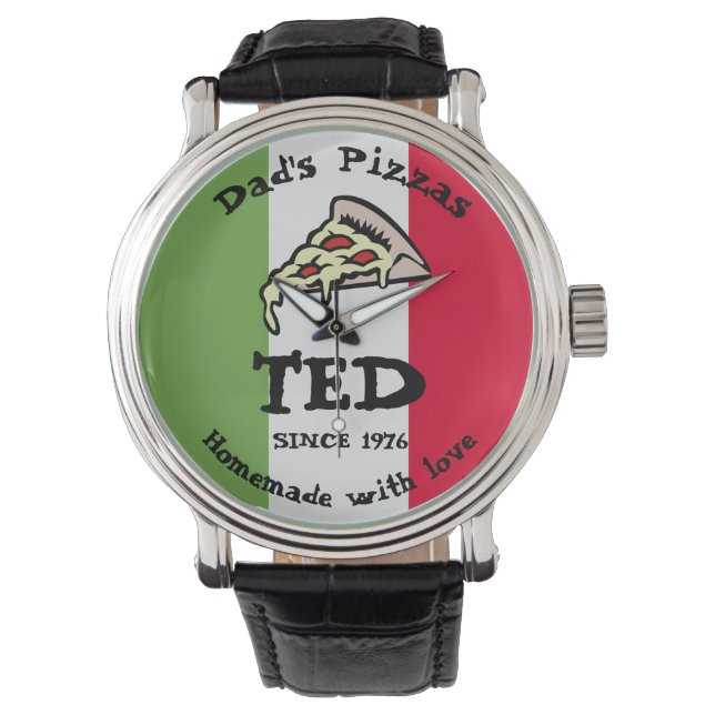 Papa's Pizzas Horloge (Voorkant)