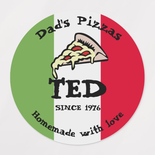 Papa's Pizzas Labels (Design 2)