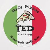 Papa's Pizzas Labels (Design 1)