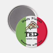 Papa's Pizzas Magneet (Voorkant / Achterkant)