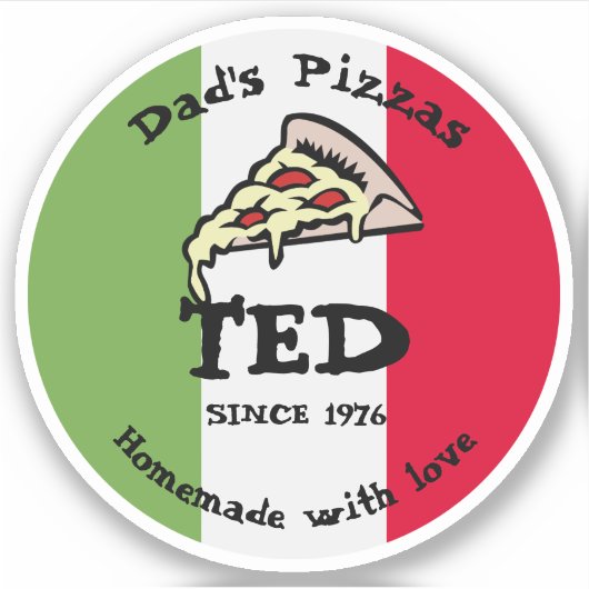 Papa's Pizzas Sticker (Voorkant)