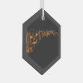 Papa's Posse van Halloween Jack o Lanterns Glas Ornament (Voorkant Rechts)