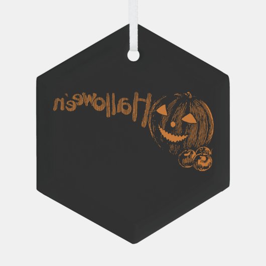 Papa's Posse van Halloween Jack o Lanterns Glas Ornament (Achterkant)