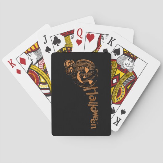 Papa's Posse van Halloween Jack o Lanterns Pokerkaarten (Achterkant)