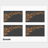 Papa's Posse van Halloween Jack o Lanterns Rechthoekige Sticker (Vel)