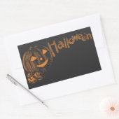 Papa's Posse van Halloween Jack o Lanterns Rechthoekige Sticker (Envelop)