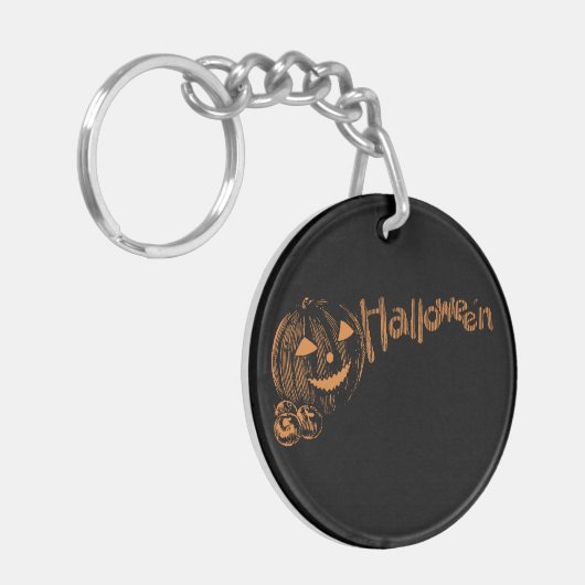 Papa's Posse van Halloween Jack o Lanterns Sleutelhanger (Voorkant Links)