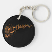 Papa's Posse van Halloween Jack o Lanterns Sleutelhanger (Achterkant)