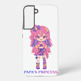 "PAPA'S PRINCESS" Kawaii Anime Hoesje voor Telefoo Samsung Galaxy Hoesje