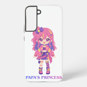 "PAPA'S PRINCESS" Kawaii Anime Hoesje voor Telefoo Samsung Galaxy Hoesje