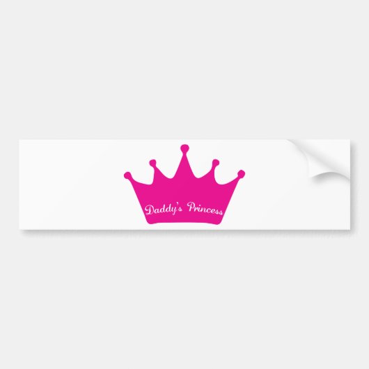 Papa's prinses bumpersticker (Voorkant)