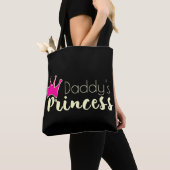 Papa's prinses met roze kroon tote bag (Dichtbij)