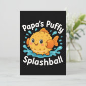 Papa's Puffy Splashball Funny Water Fish Kaart (Staand voorkant)