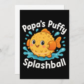 Papa's Puffy Splashball Funny Water Fish Kaart (Voorkant / Achterkant)