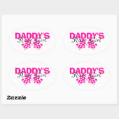 Papa's Race Girl Ovale Sticker (Vel)