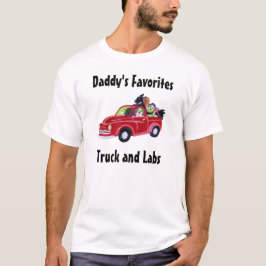 Papa's Red Truck en Labradors T-shirt
