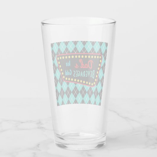 Papa's Retro Diner Glass Tumbler Gift (Achterkant)