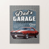 Papa's Rode Camaro Garage Legpuzzel (Verticaal)