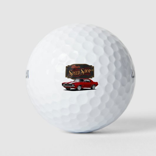 Papa's Rood Musculair Autosnelheidshop Golfballen (Voorkant)