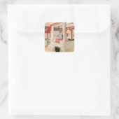 Papa's Room, 1895, door Carl Larsson Vierkante Sticker (Tas)