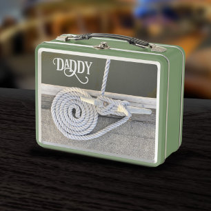 Papa's Sailor Cleat Hitch Metal Boater Lunchbox