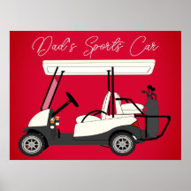 Papa's Sportauto Golf Cart Print Poster