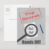 Papa's spullen zijn topgeheim briefkaart (Voorkant / Achterkant)