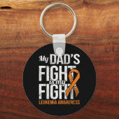 Papa's strijd Mijn strijd Leukemie Bewustzijn Leuk Sleutelhanger (Voorkant)