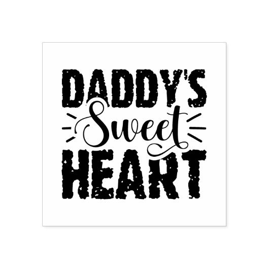 Papa's Sweet Heart Rubberstempel (Afrduk)