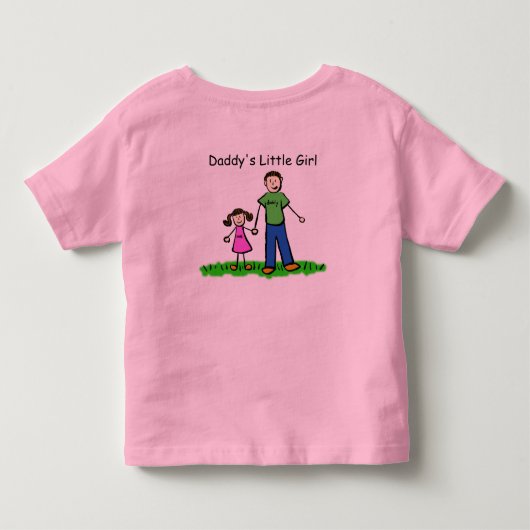 Papa's T-shirt voor het kleine meisje (Achterkant)