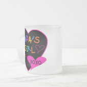 Papa's T - shirts, Petten, Mokken, Buttonnen, kled Matglas Koffiemok (Voorkant links)