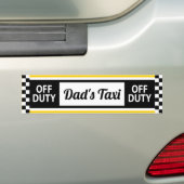 Papa's Taxi Fun New York Yellow Cab Bumpersticker (Op auto)
