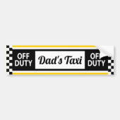 Papa's Taxi Fun New York Yellow Cab Bumpersticker (Voorkant)