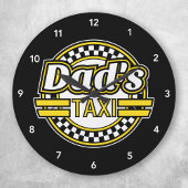 Papa's Taxi Large Clock Grote Klok